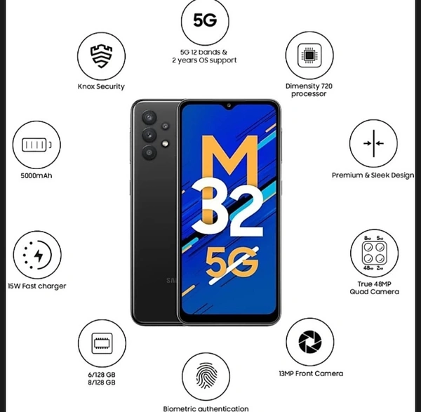 Samsung M32 5G - 128 GB, black