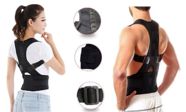 Posture Corrector Magnetic Straps - Adjustable, Black