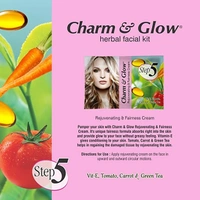 CHARM & GLOW Charm and Glow Herbal Facial Kit - 5 Steps Facial (Pack of 12Pcs.)