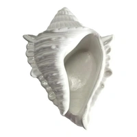 Startup Bazaar Handcrafted Shankh (Conch Shell) Bowl for Home Decor, Living Room, Tabletop Display, Mandir - Trinket Bowl for Jewellery, Indoor Succulent Plant, Candles and Keys
