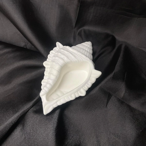 Startup Bazaar Handcrafted Shankh (Conch Shell) Bowl for Home Decor, Living Room, Tabletop Display, Mandir - Trinket Bowl for Jewellery, Indoor Succulent Plant, Candles and Keys