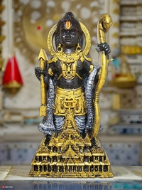 Startup Bazaar Shree Ram Lalla Statue: Ayodhya Ram Lalla Murti for Car Dashboard and Home Decor - 5 inch, ‎Black and Golden