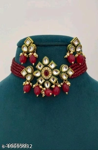  kundan and crystal necklace