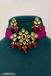  kundan and crystal necklace