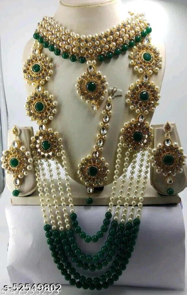 Patwa Choker Long Set With Earring Tika