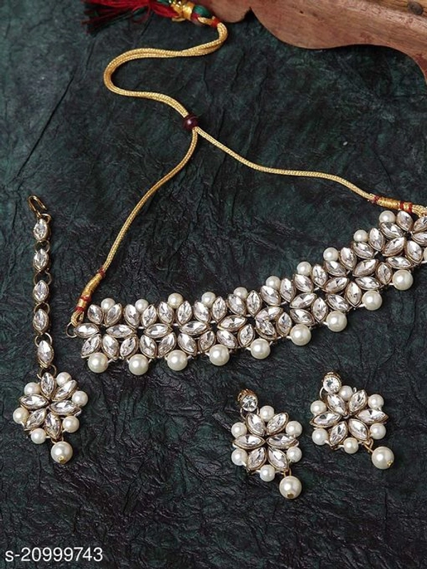 Elegant Alloy & Pearl Jewellery Sets