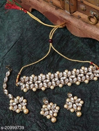 Elegant Alloy & Pearl Jewellery Sets