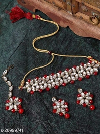 Elegant Alloy & Pearl Jewellery Sets