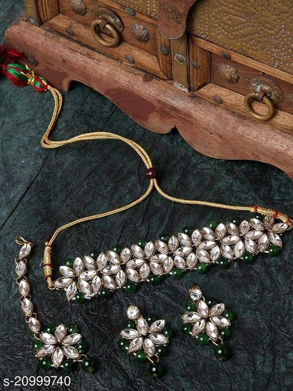 Elegant Alloy & Pearl Jewellery Sets