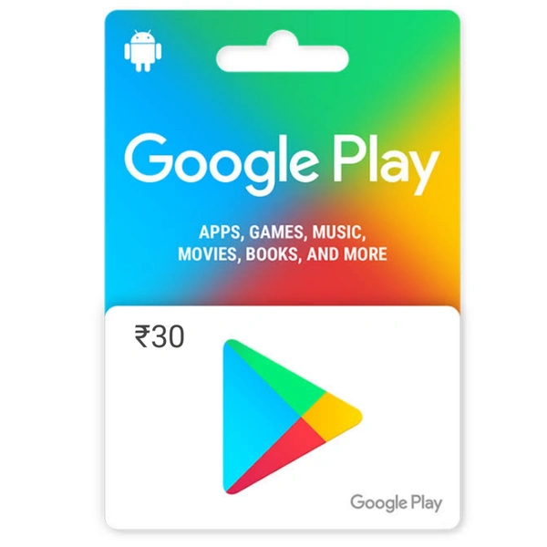 Google Play Recharge Code 30 Rs