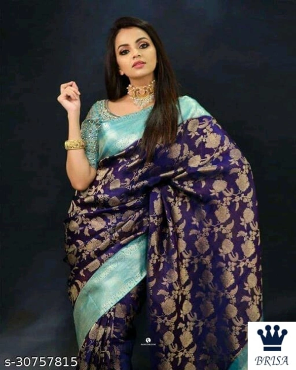 BRISA Charvi Fashionable Sarees - free size(saree length size:5.5m,blouse lenghtsize:0.8m, free size