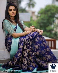 BRISA Charvi Fashionable Sarees - free size(saree length size:5.5m,blouse lenghtsize:0.8m, free size