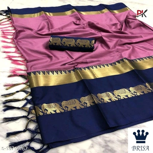 BRISA Ideal Jaquared Cotton Silk Saree - free sizes