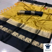 BRISA Ideal Jaquared Cotton Silk Saree - free sizes
