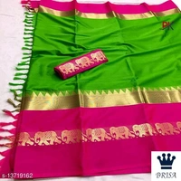 BRISA Ideal Jaquared Cotton Silk Saree - free sizes