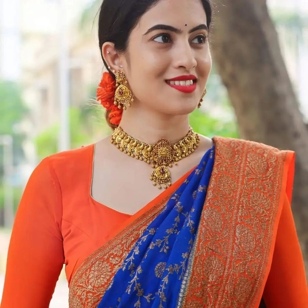 BRISA Organic Banarsa Sarees - free size