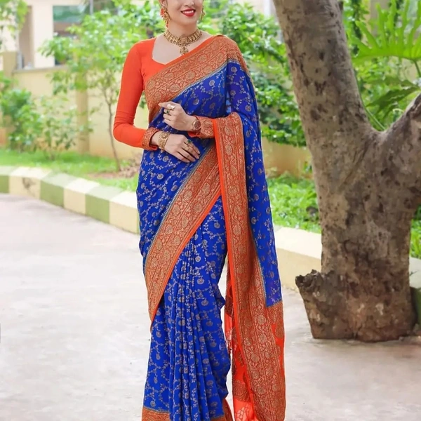 BRISA Organic Banarsa Sarees - free size