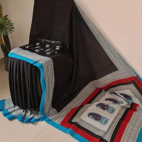 BRISA Bagru Hand Print Sarees