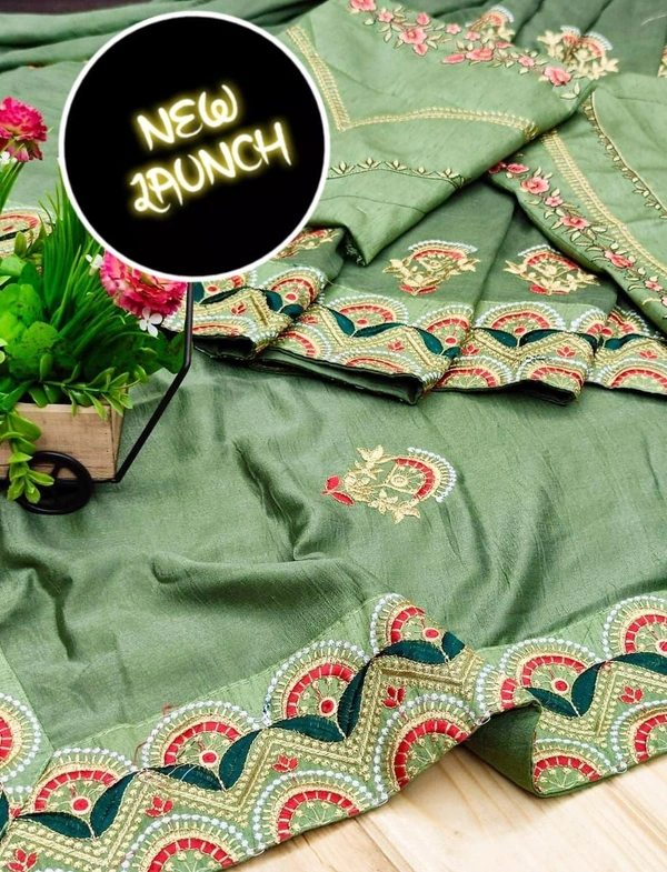 BRISA  Vichitra Silk Casual And Party Wear Sarees