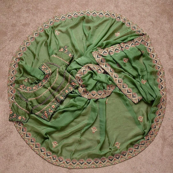 BRISA  Vichitra Silk Casual And Party Wear Sarees