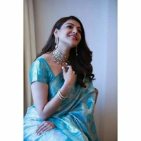 BRISA Soft Banarasi Lichi Silk Cloth