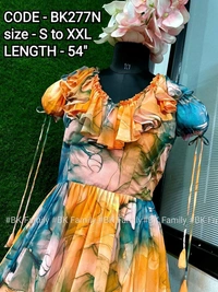 BRISA Georgette Women's Maxi Dress - M:(38), L:(40), XL:(42), XXL:(44)