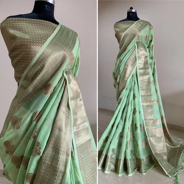 BRISA Women's Cotton Silk Sarees