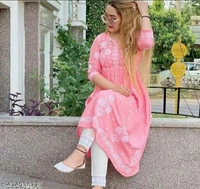 BRISA Rayon Slub Kurtis
