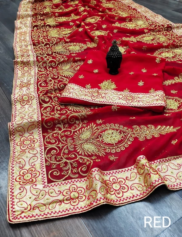 BRISA Special GEORGETTE Embroidery Saree