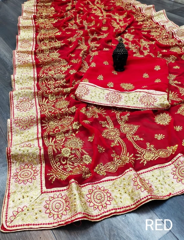BRISA Special GEORGETTE Embroidery Saree