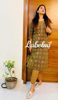 BRISA Rayon Embroidery Kurtis - M:38, L:40, XL:42, XXL:44