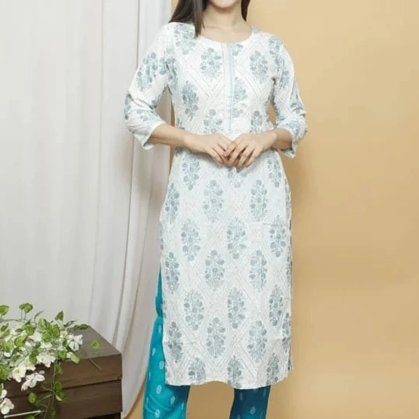 BRISA Heavy Rayon Kurti&Pant - 38 40 42 44