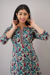 BRISA Women's Cotton Printed Kurtis - M L XL XXL