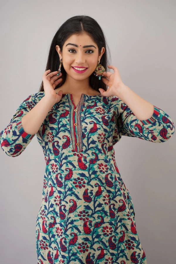 BRISA Women's Cotton Printed Kurtis - M L XL XXL