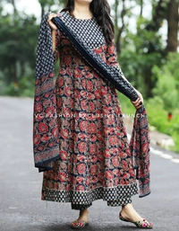 BRISA Women's Anarkali Cotton Kurtis - M-38 L-40 XL-42 XXL-44