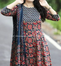 BRISA Women's Anarkali Cotton Kurtis - M-38 L-40 XL-42 XXL-44