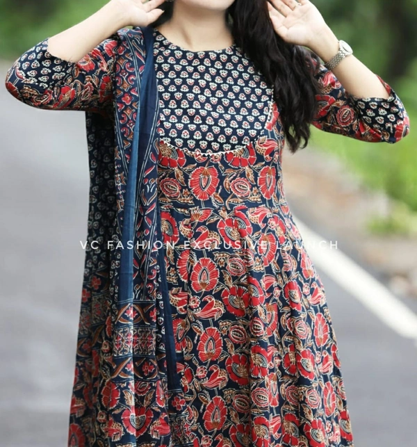 BRISA Women's Anarkali Cotton Kurtis - M-38 L-40 XL-42 XXL-44