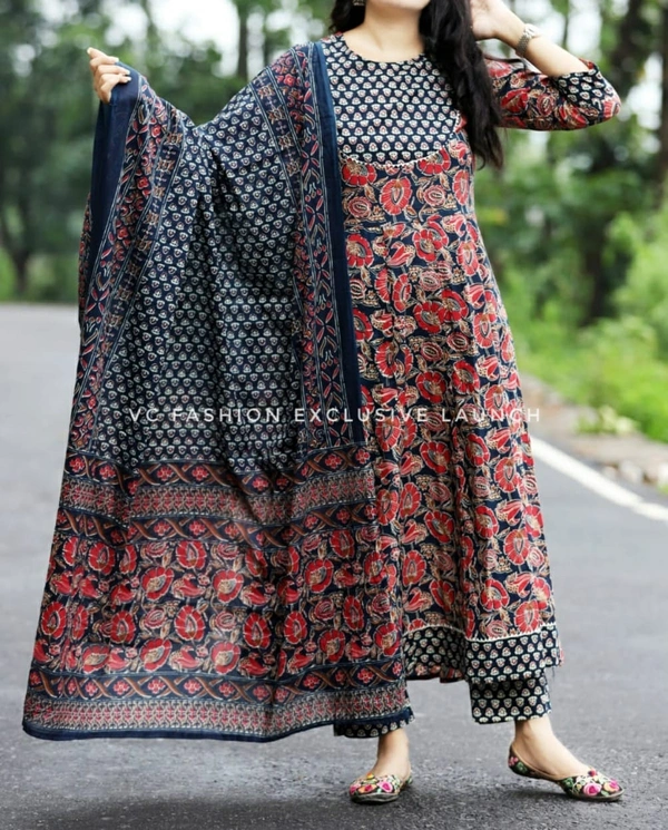 BRISA Women's Anarkali Cotton Kurtis - M-38 L-40 XL-42 XXL-44
