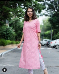 BRISA Rayon Cotton Kurti &Pant - M/38  L/40  XL/42  XXL/44