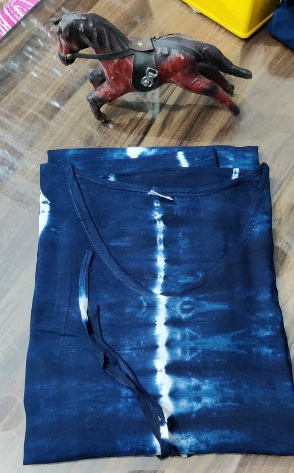 BRISA Soft Rayon Shibori Fabric Kurti - free size