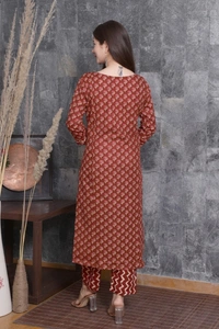 BRISA  Cotton Zari Embroidery Kurtis - 38 40 42 44