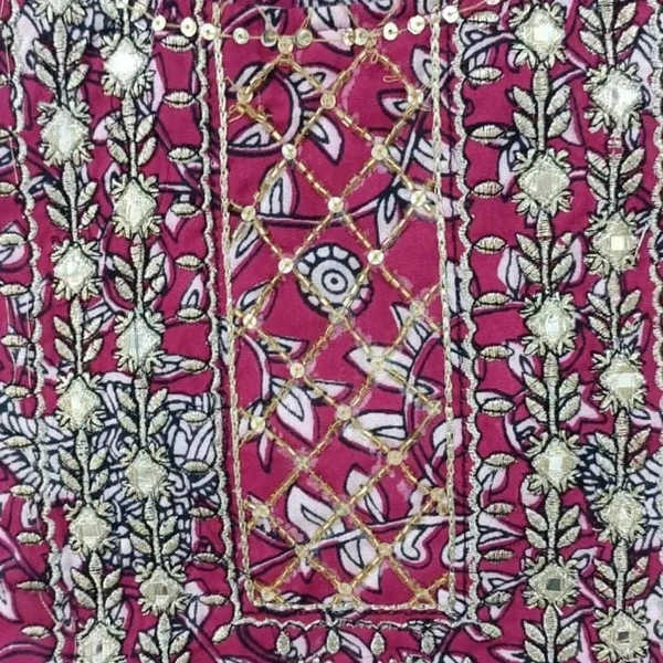 BRISA Zari Contrasting Embroidery Kurtis - 38, 40,  42, 44