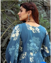 BRISA Premium Blue Classic Anarkali Kurtis - 38 40 42 44