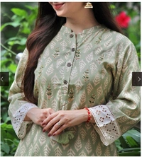 BRISA Gold Print Work Kurtis - M L XL XXL