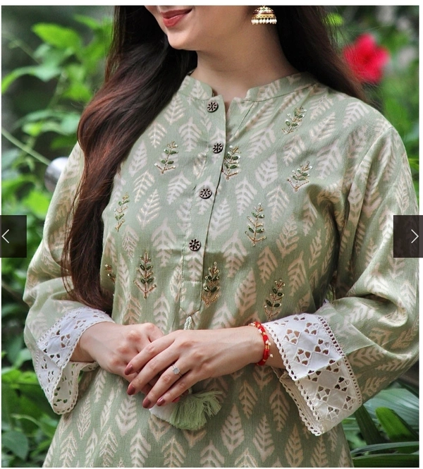 BRISA Gold Print Work Kurtis - M L XL XXL