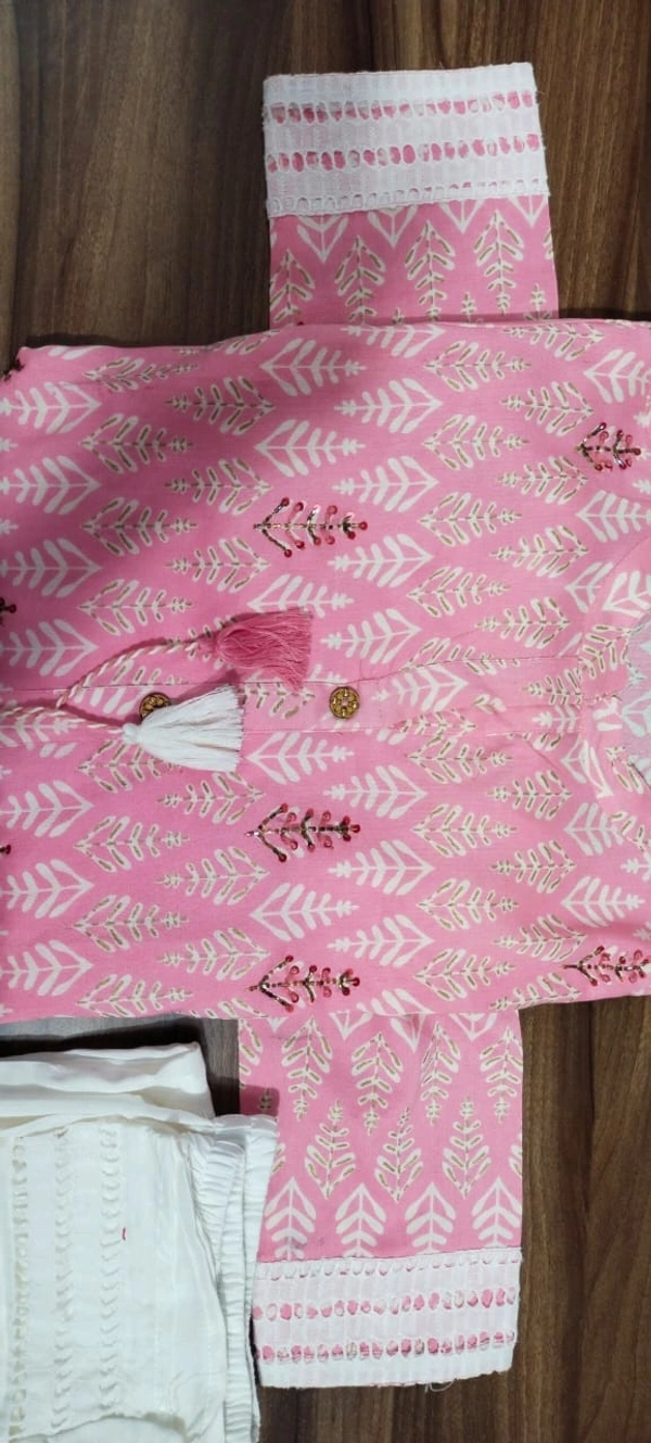 BRISA Gold Print Work Kurtis - M L XL XXL