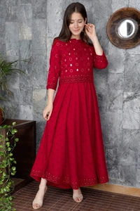 BRISA Flare Patterned Gowns & Jacket - M-38 L-40 XL-42 XXL-44