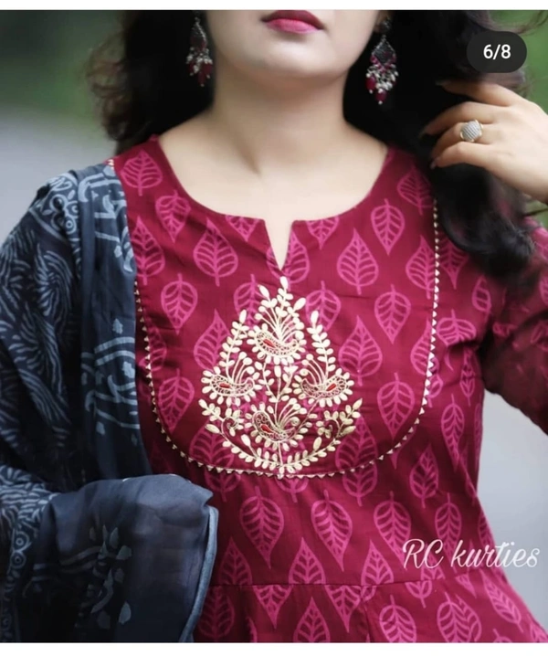 BRISA  Heavy Rayon Embroidery Kurtis - M(38)L(40)XL(42)XXL(44)