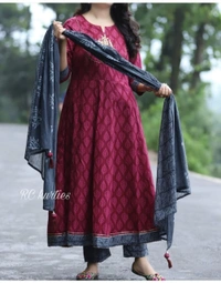 BRISA  Heavy Rayon Embroidery Kurtis - M(38)L(40)XL(42)XXL(44)