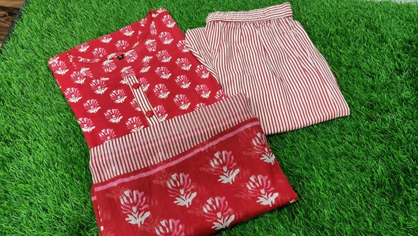 BRISA Beautiful Red Rayon Kurti - M(38)to XXL--(44)